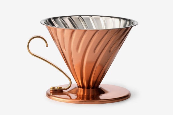 Hario Copper Pour Over with Brass Handle.